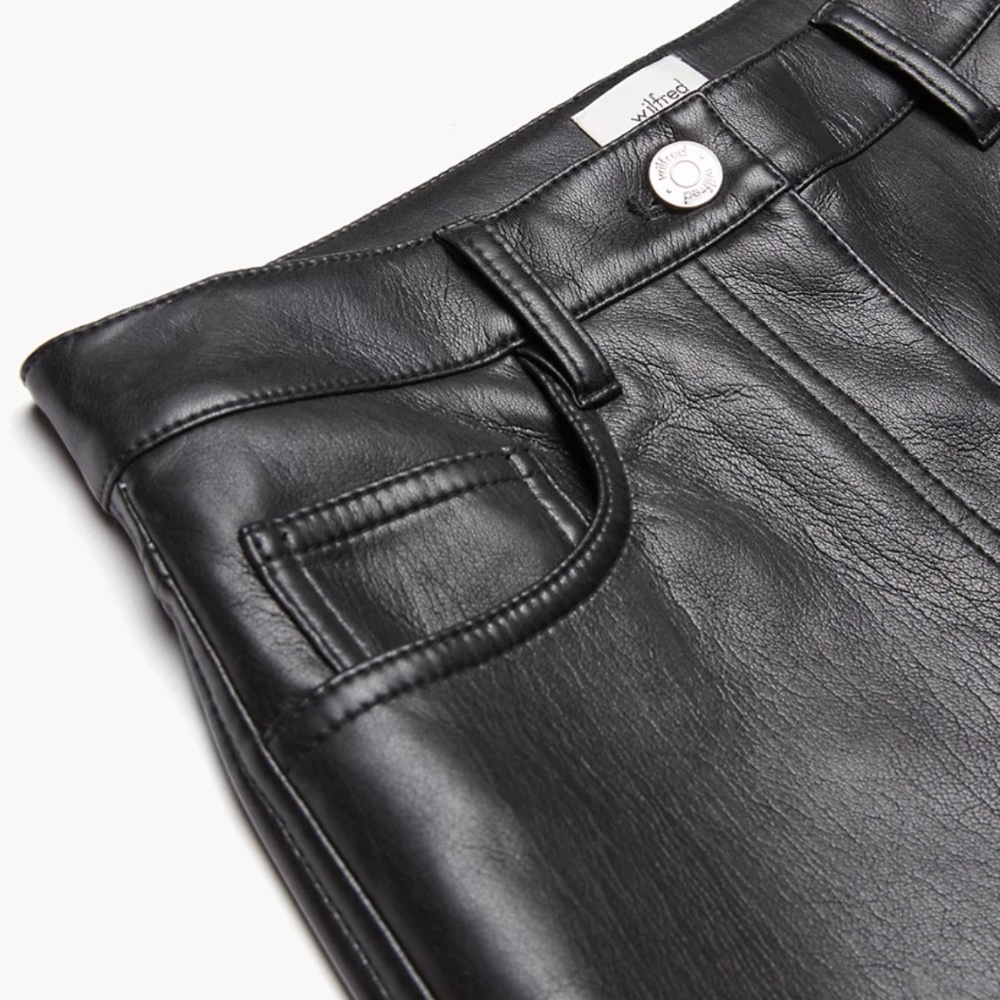 NWT Wilfred The Melina High-waisted Vegan Leather pants- Sz. 2S - Picture 3 of 5